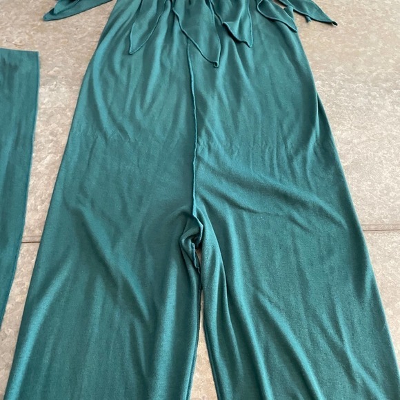 Vintage USA Knit Jumpsuit Romper Neuveau Wraggie Laguna Beach Small / Medium - Picture 5 of 12